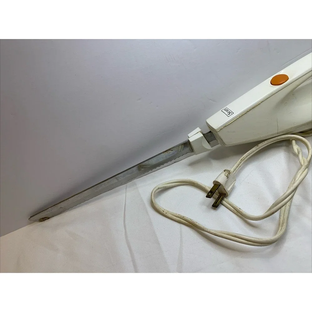Sears Electric Knife Vintage Two Blades Stainless Steel Blades Made In USA Works